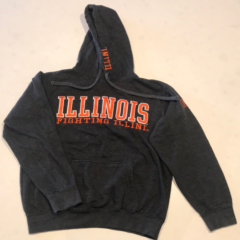Navy, orange, & white Fighting Illini hoodie